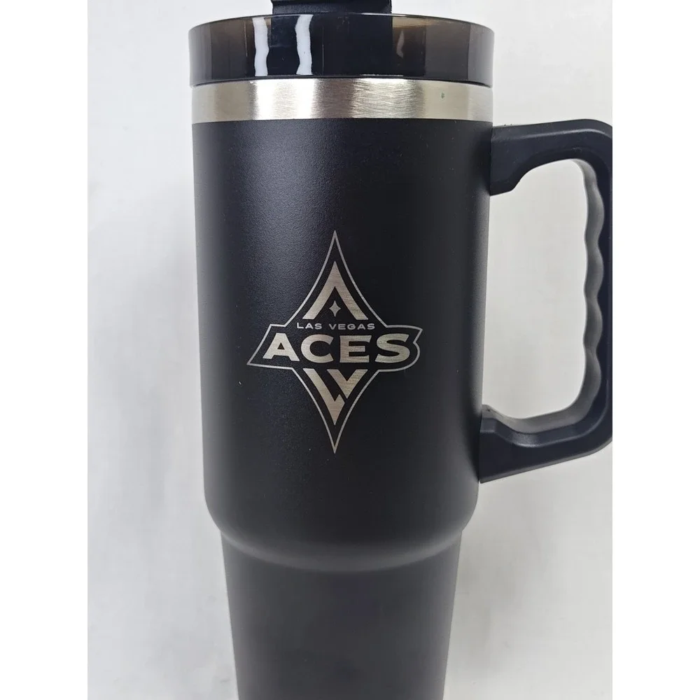 Las Vegas Aces WNBA 2025 World Champions TUMBLER Cup With lid & Straw New!